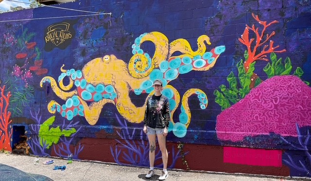 Murray the octopus mural, view 12.